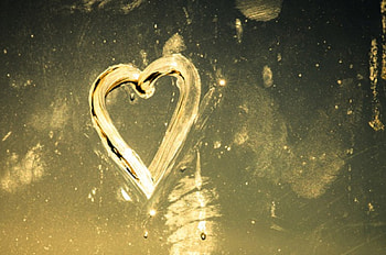 Stained heart, Stained, heart, abstract, painting HD wallpaper