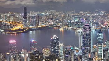 Cities, Sky, Night, Shine, Light, Skyscrapers, Vancouver HD wallpaper