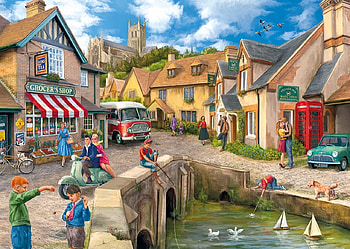 the bus came...., retro, country, house, england HD wallpaper