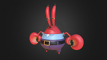 Mr. Krabs 3D model, , Animated character, Digital artwork HD wallpaper