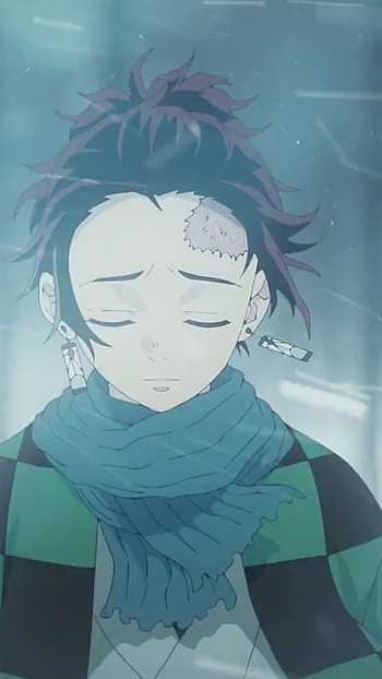 Demon slayer:Tanjiro, eye, jaw HD phone wallpaper