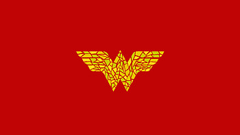 Wonder woman, logo, mosaic artwork, minimal HD wallpaper