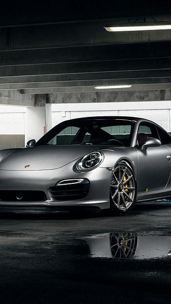 Porsche 911 Turbo, Gray sports car, Sony Xperia Z5 Premium HD phone wallpaper