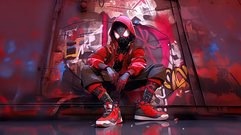 Miles Morales Dynamic Defender, spiderman, miles-morales, superheroes, ai, artwork, digital-art, deviantart HD wallpaper