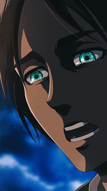 Attack on titan, head, jaw, sad, eren HD phone wallpaper
