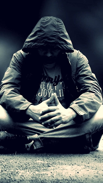 Single Boy Attitude, Black And White HD phone wallpaper