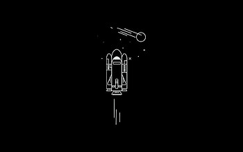 Spaceship Minimalism, spaceship, minimalism, artist, artwork, digital-art, black HD wallpaper