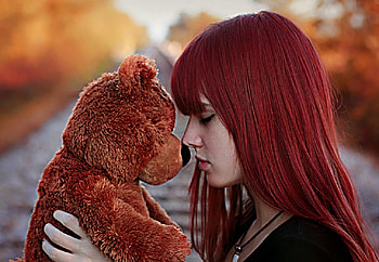 Secrets, bear, teddy, girl, graph, female HD wallpaper
