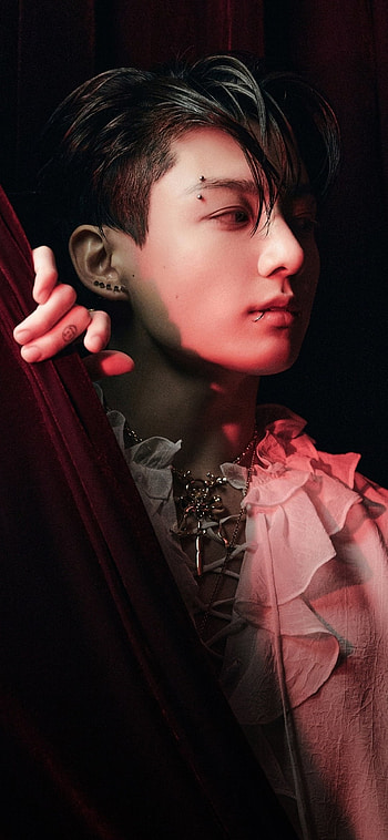 Jungkook, BTS, Me_myself_and_jungkook, nose, K_pop, red, Jeon_jungkook, Lipring, Men HD phone wallpaper