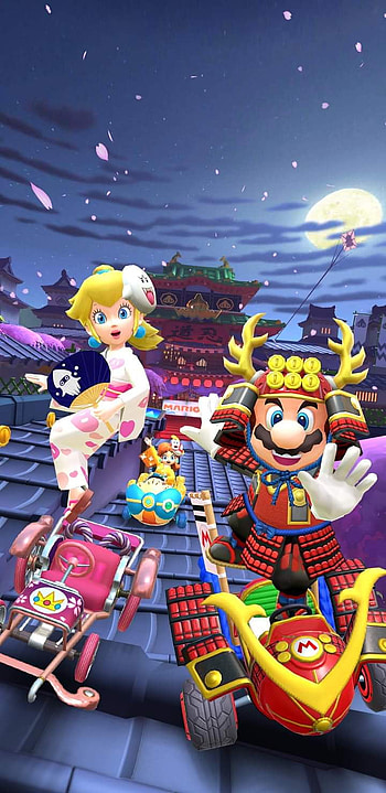 Mario Kart Tour Tokyo, Nintendo, Peach HD phone wallpaper