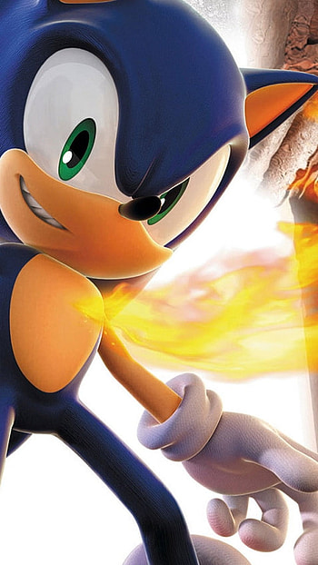 Sonic, Fire Background HD phone wallpaper