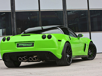 Chevrolet Corvette Z06 C6 Geiger 2009, black, chevrolet, geiger, 2009, green, c6, z06, corvette HD wallpaper