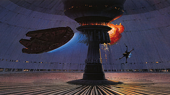 Star Wars : Millennium Falcon & X-Wing Epic Battle, X-Wing, Millennium Falcon, movie, Star Wars HD wallpaper