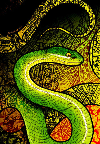 Art, Pattern, Reptile, Snake HD phone wallpaper