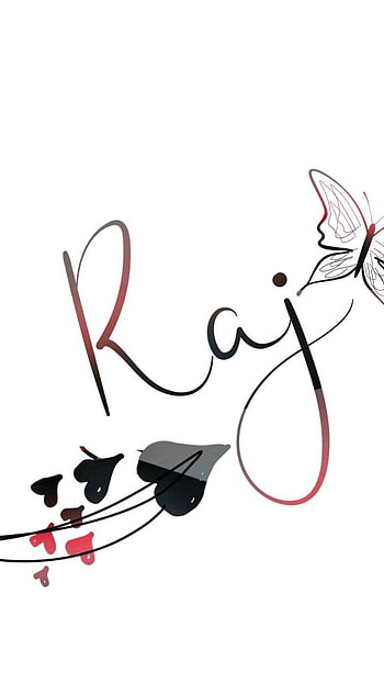 R Name, Raj, Beautiful Drawing HD phone wallpaper