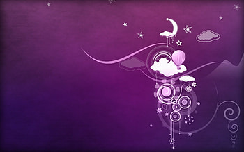Good Night!, white, purple, pink, moon, abstract, texture, luna, vector, cloud HD wallpaper
