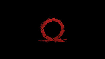 God of war, omega, logo, video game, minimal HD wallpaper