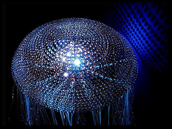 Crystal, blue, mirrored, abstract, sparkling, light HD wallpaper