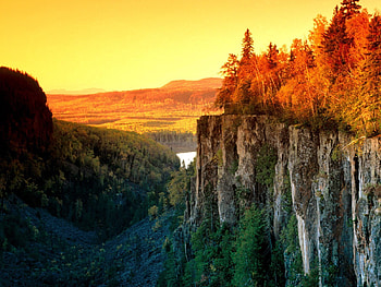 Nature, Trees, Autumn, Break, Precipice HD wallpaper