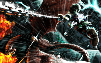 Twilight Princess Twili Dragon Battle, twilight princess, clawshot, sky realm, link, hookshot, zelda, dragon, hylian shield, twili HD wallpaper