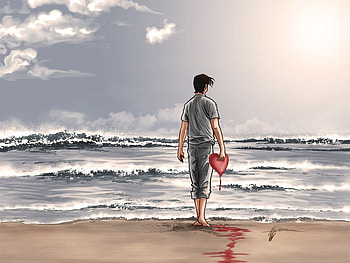 Love Harm You Heart, sunshine, love, heart, wave, beach HD wallpaper