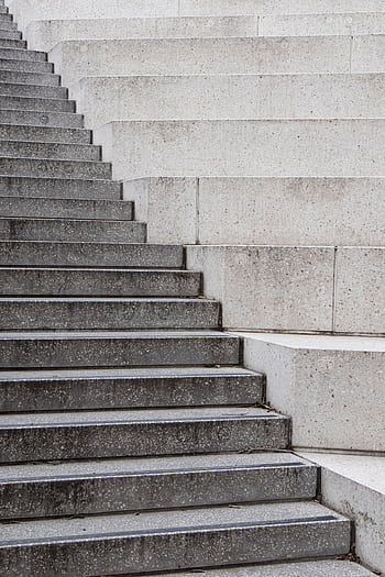 Concrete staircase captured in Melbourne, showcasing urban architectural design. HD phone wallpaper