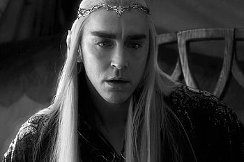 The Hobbit: The Battle of the Five Armies (2014), white, black, man, lee pace, bw, poster, elf, the hobbit, the battle of the five armies, king, afus, movie, actor, face HD wallpaper