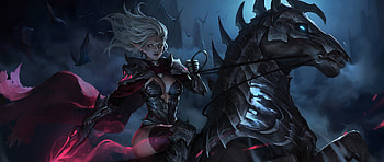 Dark elf warrior, Riding horse HD wallpaper
