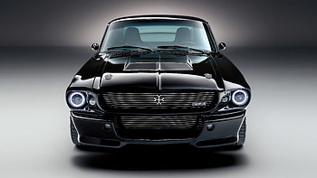 Ford Mustang, black car, 2019 HD wallpaper