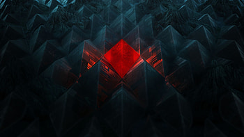Structure, dark, cubical 3d structure, abstract HD wallpaper
