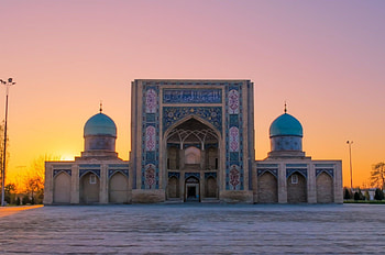 Sunset mosque, Uzbekistan grapher, Travel poster design, Taj Mahal inspiration HD wallpaper