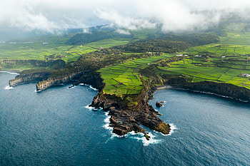 Coast, Nature, rocks, ocean, moss HD wallpaper