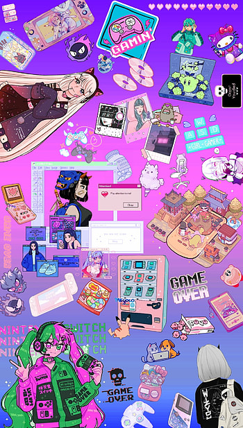 Gamer for life, aesthetic, girly, kawaii, games, cute, anime HD phone wallpaper