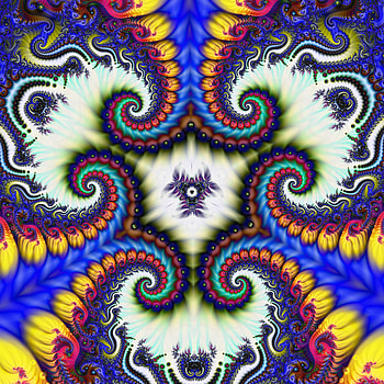Abstract, Multicolored, Motley, Fractal, Swirling, Involute, Kaleidoscope HD phone wallpaper