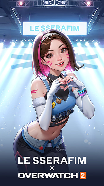 Overwatch 2 D.Va Heart Gesture Mobile, video game, Overwatch 2 HD phone wallpaper
