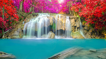 Erawan, Waterfalls HD wallpaper