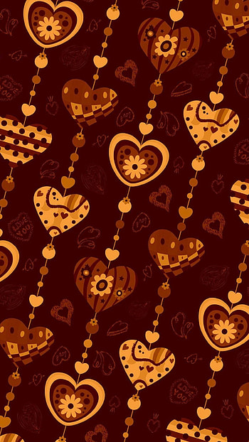 Brown Heart, Aesthetic HD phone wallpaper