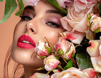 ღ, Woman, Flowers, Face, Look HD wallpaper
