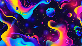 Cosmic Vibes: A Colorful Space Artistic, space, artistic, Abstract, colorful, cosmic HD wallpaper