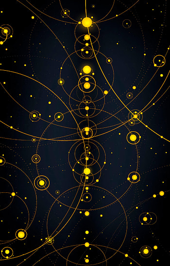 Abstract, solar system, circles, lines HD phone wallpaper