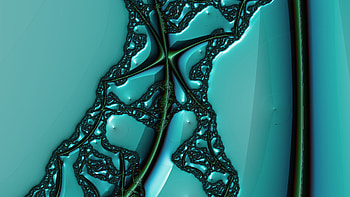 Trippy Psychedelic Fractal, trippy, psychedelic, aesthetic, cyan, turquoise, Abstract, fractal HD wallpaper
