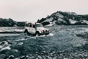 Water, Cars, Rocks, Car, Suv, Machine HD wallpaper