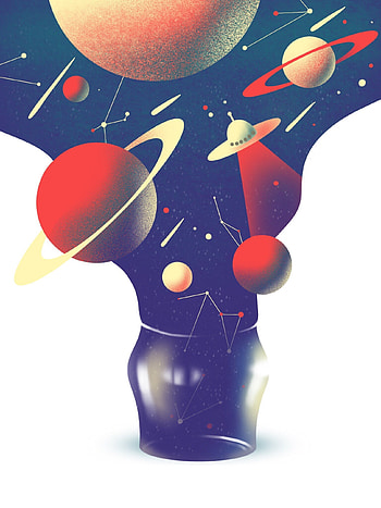 Art, Planets, Universe, Ufo, Black Hole HD phone wallpaper