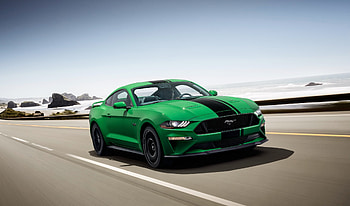 Ford Mustang GT fastback, green car, 2018 HD wallpaper