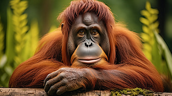 Stunning Orangutan AI Art, AI Art, Animal, Orangutan HD wallpaper