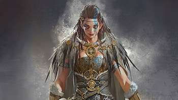 Viking Girl 2020, vikings, artwork, artist, artstation HD wallpaper