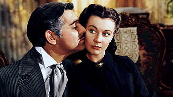 Scarlett O'Hara, Clark Gable HD wallpaper