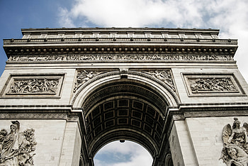 Arc de Triomphe, Low angle graphy, stock , Unique perspective HD wallpaper