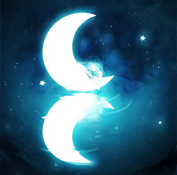 Bright Calm, white, girl, lunar, reflection, moon, fantasy, abstract, bright, water HD wallpaper
