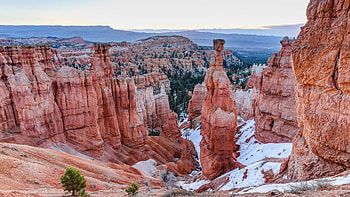 Cliff snow hill, U TV , Bryce Canyon, Nature beauty HD wallpaper
